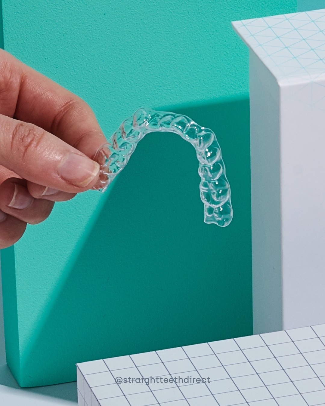 Clear aligner and hand