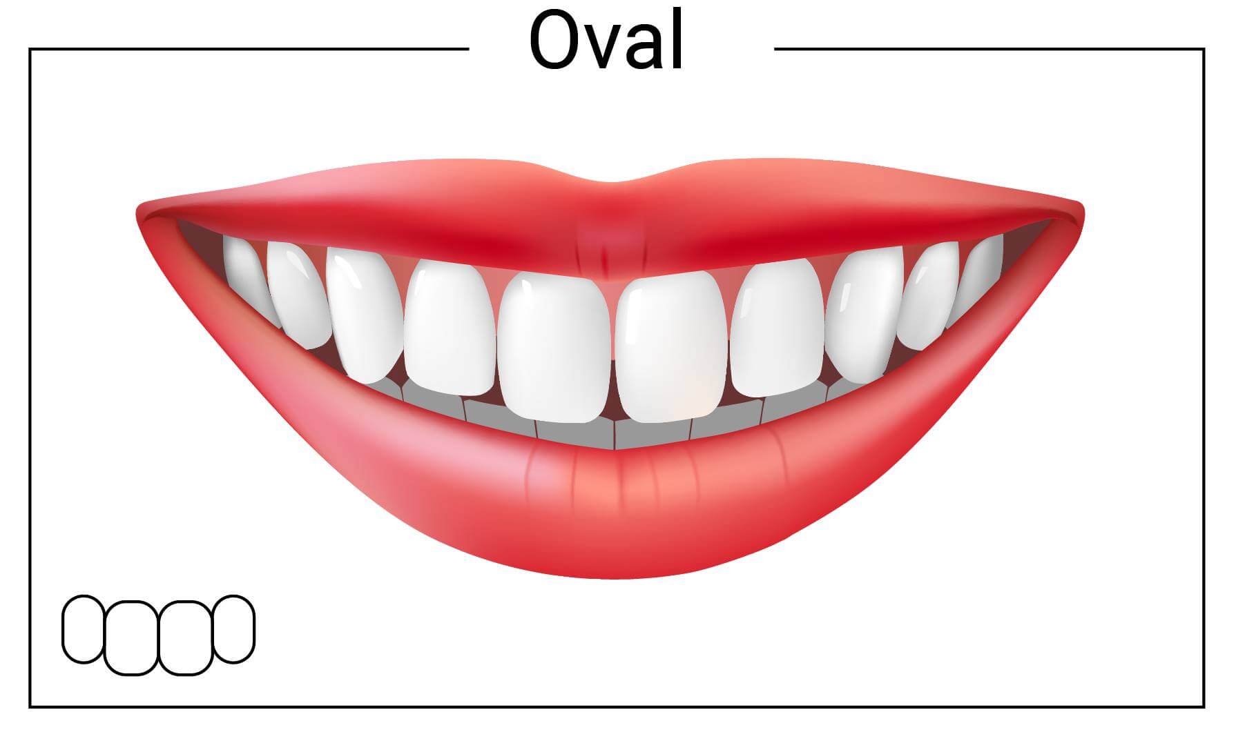 Forma oval do dente