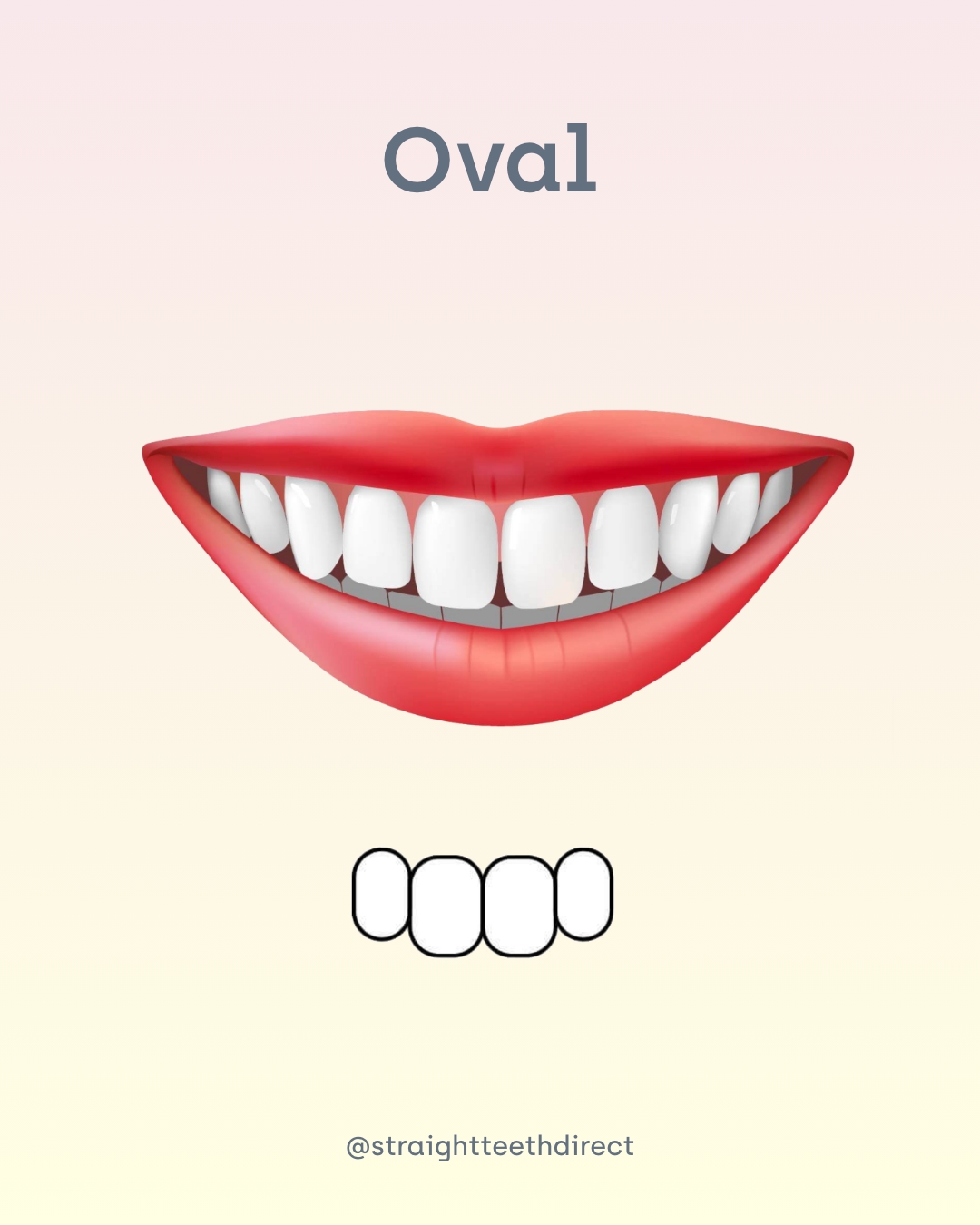 Oval tooth shape