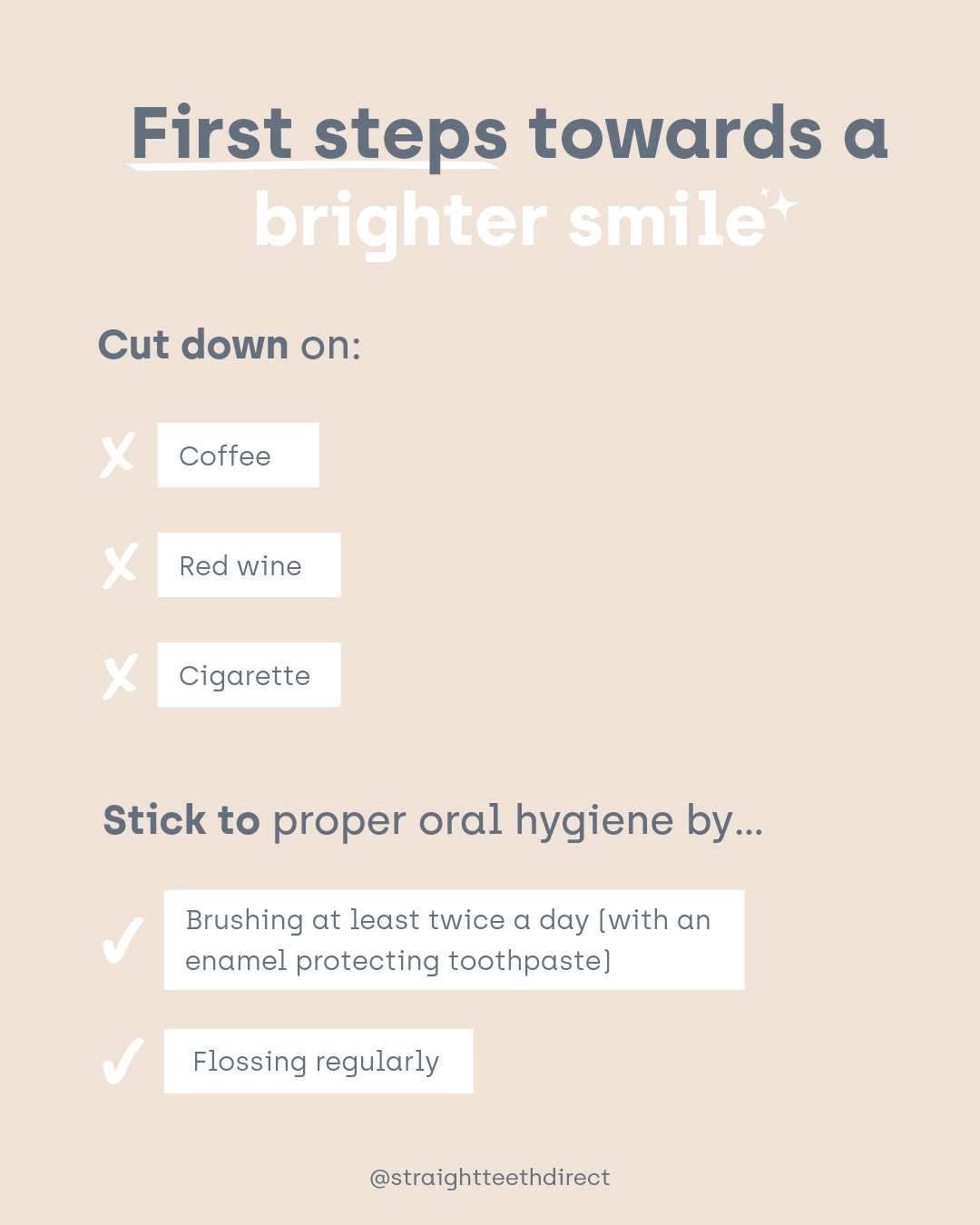 First steps towards a whiter smile with teeth whitener at home