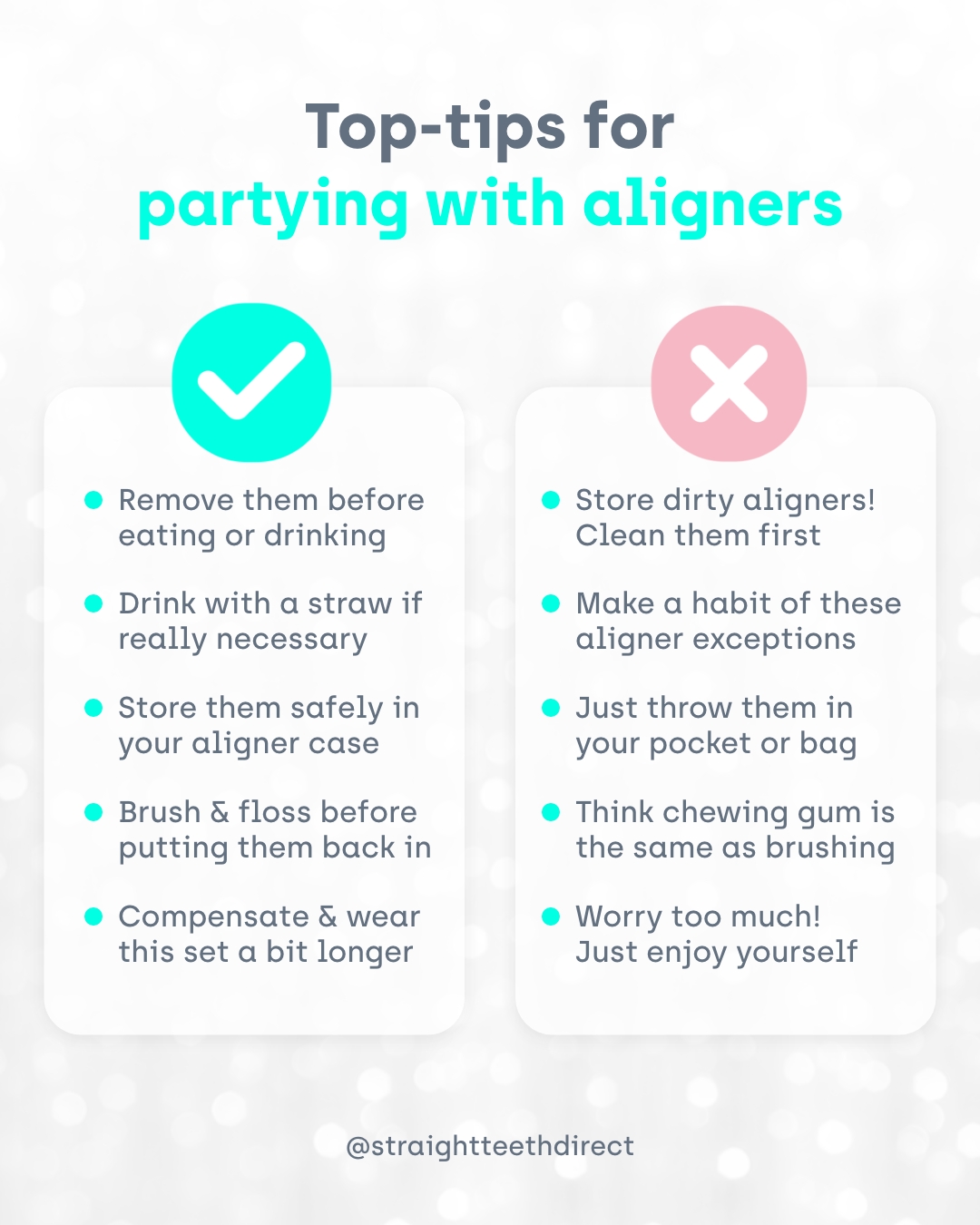 how to party with aligners tips