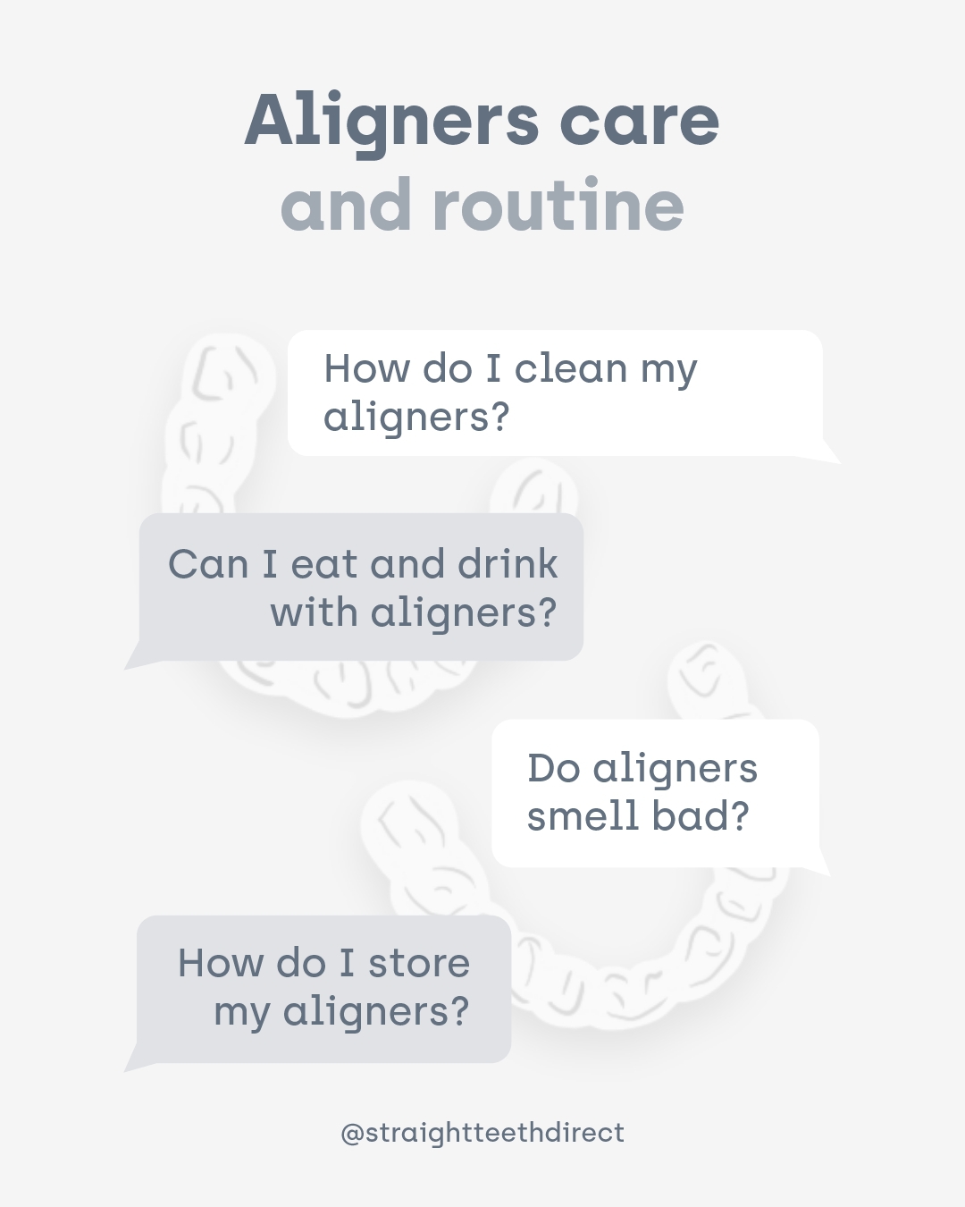 Teeth aligners care and routine