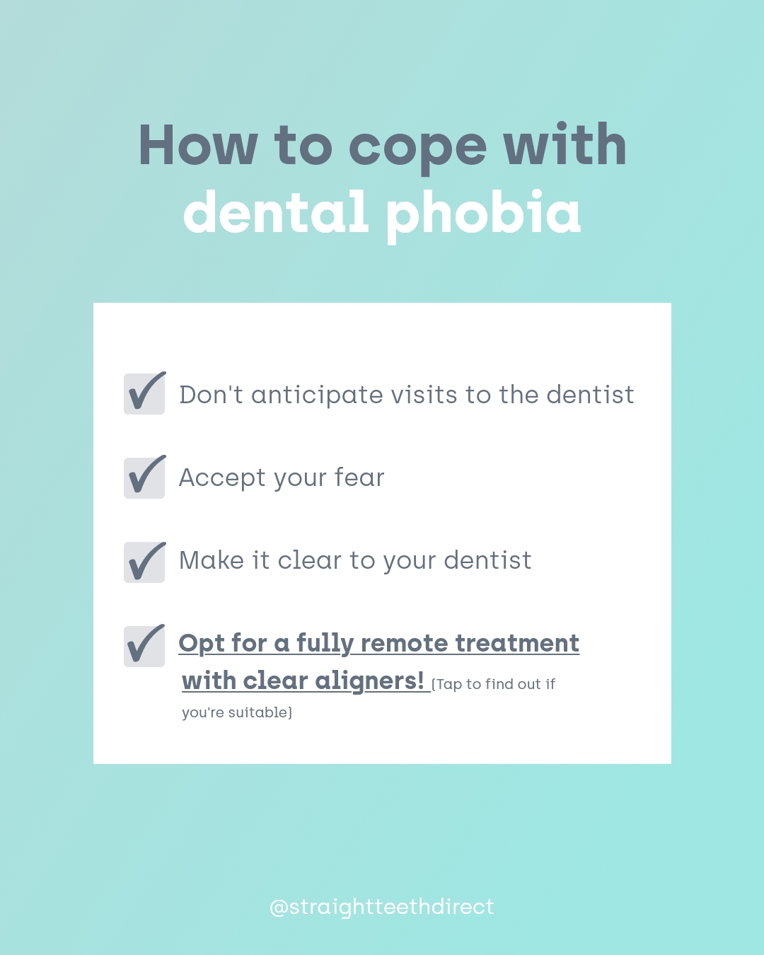 How to cope with dental phobia