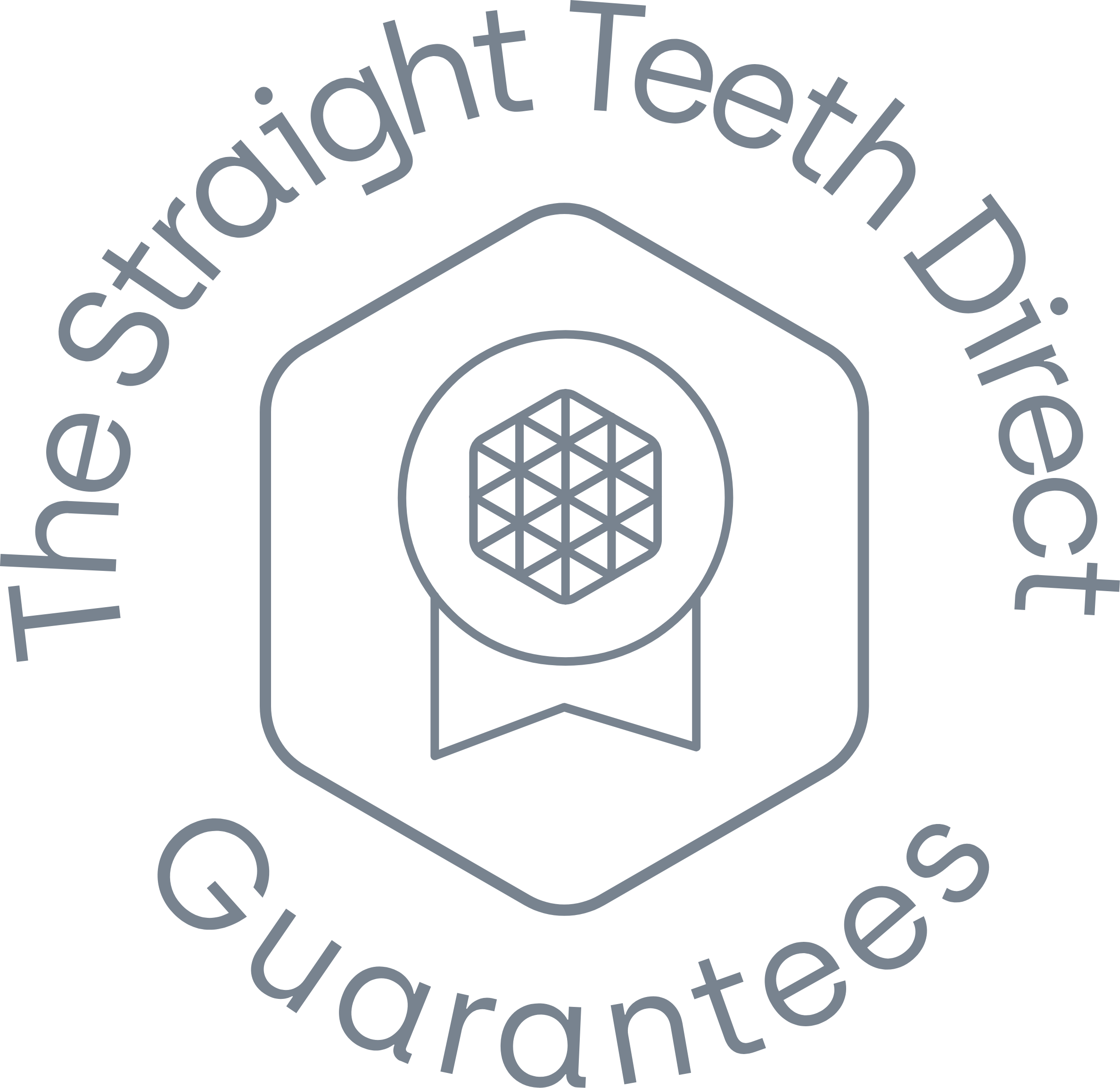 Straight teeth direct stamp of guarantee